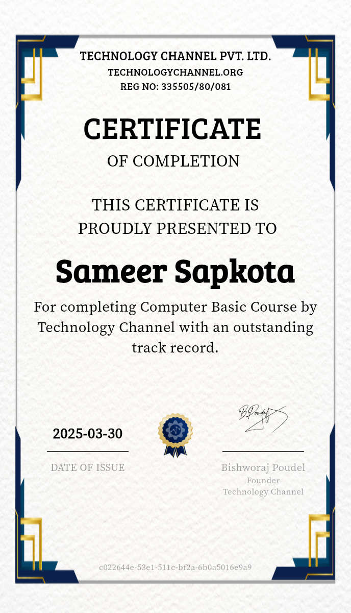 Certificate 1